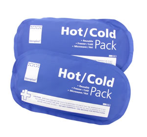 Hot and cold gel pack for injuries