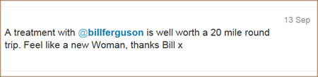 Testimonial for Bill Ferguson Osteopath